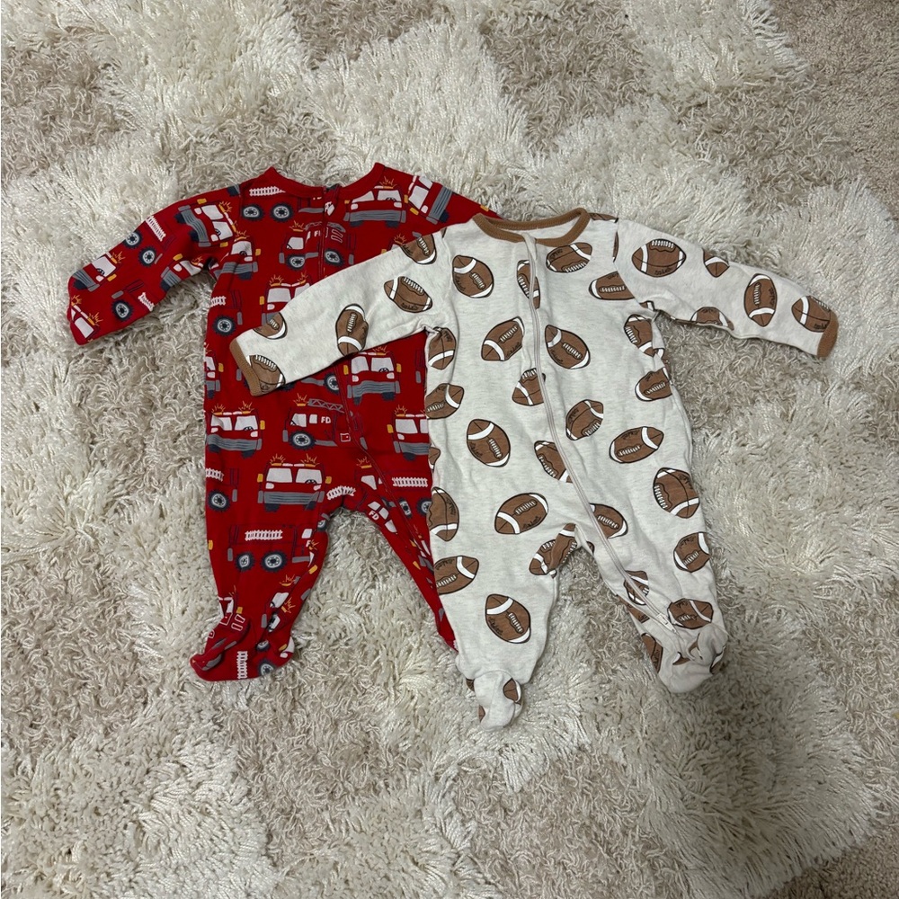 Baby Boy Footsies x2